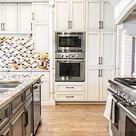 Master Plan Homes luxury white kitchen.